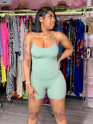 Seamless Ribber Romper / Adjustable Strap